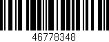 Código de barras (EAN, GTIN, SKU, ISBN): '46778348'