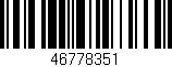 Código de barras (EAN, GTIN, SKU, ISBN): '46778351'