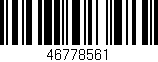 Código de barras (EAN, GTIN, SKU, ISBN): '46778561'