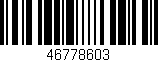 Código de barras (EAN, GTIN, SKU, ISBN): '46778603'