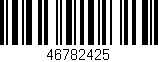Código de barras (EAN, GTIN, SKU, ISBN): '46782425'