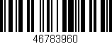Código de barras (EAN, GTIN, SKU, ISBN): '46783960'