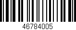 Código de barras (EAN, GTIN, SKU, ISBN): '46784005'