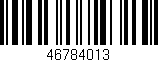 Código de barras (EAN, GTIN, SKU, ISBN): '46784013'