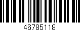 Código de barras (EAN, GTIN, SKU, ISBN): '46785118'