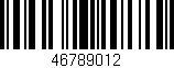 Código de barras (EAN, GTIN, SKU, ISBN): '46789012'