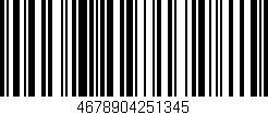 Código de barras (EAN, GTIN, SKU, ISBN): '4678904251345'