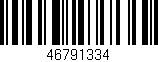 Código de barras (EAN, GTIN, SKU, ISBN): '46791334'