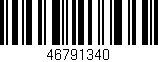Código de barras (EAN, GTIN, SKU, ISBN): '46791340'