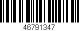 Código de barras (EAN, GTIN, SKU, ISBN): '46791347'