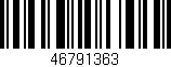 Código de barras (EAN, GTIN, SKU, ISBN): '46791363'