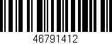 Código de barras (EAN, GTIN, SKU, ISBN): '46791412'
