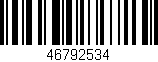 Código de barras (EAN, GTIN, SKU, ISBN): '46792534'