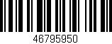 Código de barras (EAN, GTIN, SKU, ISBN): '46795950'