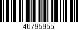 Código de barras (EAN, GTIN, SKU, ISBN): '46795955'