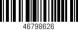 Código de barras (EAN, GTIN, SKU, ISBN): '46798626'