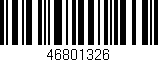 Código de barras (EAN, GTIN, SKU, ISBN): '46801326'