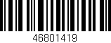 Código de barras (EAN, GTIN, SKU, ISBN): '46801419'