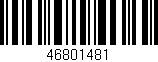 Código de barras (EAN, GTIN, SKU, ISBN): '46801481'
