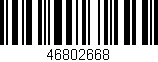 Código de barras (EAN, GTIN, SKU, ISBN): '46802668'