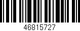 Código de barras (EAN, GTIN, SKU, ISBN): '46815727'