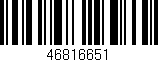 Código de barras (EAN, GTIN, SKU, ISBN): '46816651'
