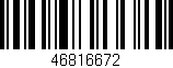 Código de barras (EAN, GTIN, SKU, ISBN): '46816672'