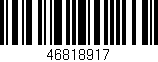 Código de barras (EAN, GTIN, SKU, ISBN): '46818917'