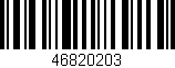 Código de barras (EAN, GTIN, SKU, ISBN): '46820203'