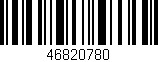 Código de barras (EAN, GTIN, SKU, ISBN): '46820780'
