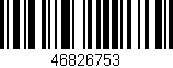 Código de barras (EAN, GTIN, SKU, ISBN): '46826753'