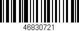 Código de barras (EAN, GTIN, SKU, ISBN): '46830721'