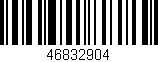 Código de barras (EAN, GTIN, SKU, ISBN): '46832904'
