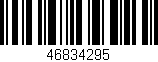 Código de barras (EAN, GTIN, SKU, ISBN): '46834295'