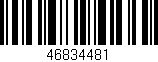 Código de barras (EAN, GTIN, SKU, ISBN): '46834481'