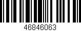 Código de barras (EAN, GTIN, SKU, ISBN): '46846063'