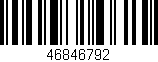Código de barras (EAN, GTIN, SKU, ISBN): '46846792'
