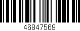 Código de barras (EAN, GTIN, SKU, ISBN): '46847569'