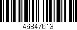 Código de barras (EAN, GTIN, SKU, ISBN): '46847613'