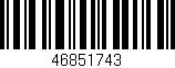 Código de barras (EAN, GTIN, SKU, ISBN): '46851743'