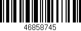 Código de barras (EAN, GTIN, SKU, ISBN): '46858745'