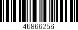 Código de barras (EAN, GTIN, SKU, ISBN): '46866256'