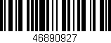 Código de barras (EAN, GTIN, SKU, ISBN): '46890927'