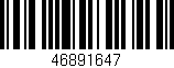 Código de barras (EAN, GTIN, SKU, ISBN): '46891647'