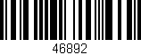 Código de barras (EAN, GTIN, SKU, ISBN): '46892'