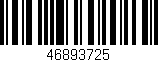Código de barras (EAN, GTIN, SKU, ISBN): '46893725'