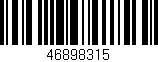 Código de barras (EAN, GTIN, SKU, ISBN): '46898315'
