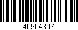 Código de barras (EAN, GTIN, SKU, ISBN): '46904307'