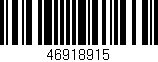 Código de barras (EAN, GTIN, SKU, ISBN): '46918915'