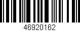 Código de barras (EAN, GTIN, SKU, ISBN): '46920162'